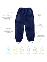 Muddy Puddles Navy Blue Originals Waterproof Over Trousers - Image 3 of 3