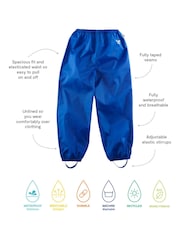 Muddy Puddles Blue Originals Waterproof Over Trousers - Image 3 of 3
