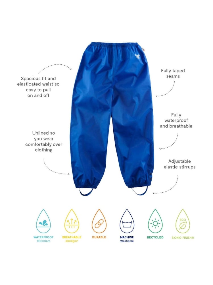 Azul - Pantalones protectores impermeables Originals de Muddy Puddles - Imagen 5 de 5 Azul - Pantalones protectores impermeables Originals de Muddy Puddles - Imagen 5 de 5