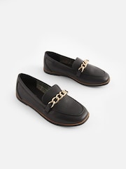 Black Chain Loafers - Image 1 of 5