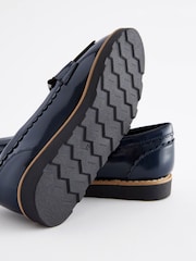 Navy Blue Standard Fit (F) School Tassel Loafers - Image 6 of 6