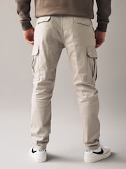 Light Stone Slim Fit Cotton Stretch Cargo Trousers - Image 4 of 7