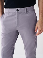 Lilac Purple Slim Stretch Chino Trousers - Image 5 of 8