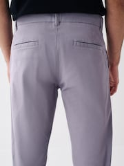 Lilac Purple Slim Stretch Chino Trousers - Image 6 of 8