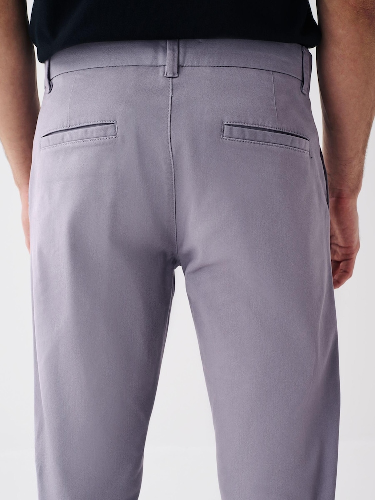 Violet lilas - mince - Pantalon chino stretch coupe slim - Image 6 of 8