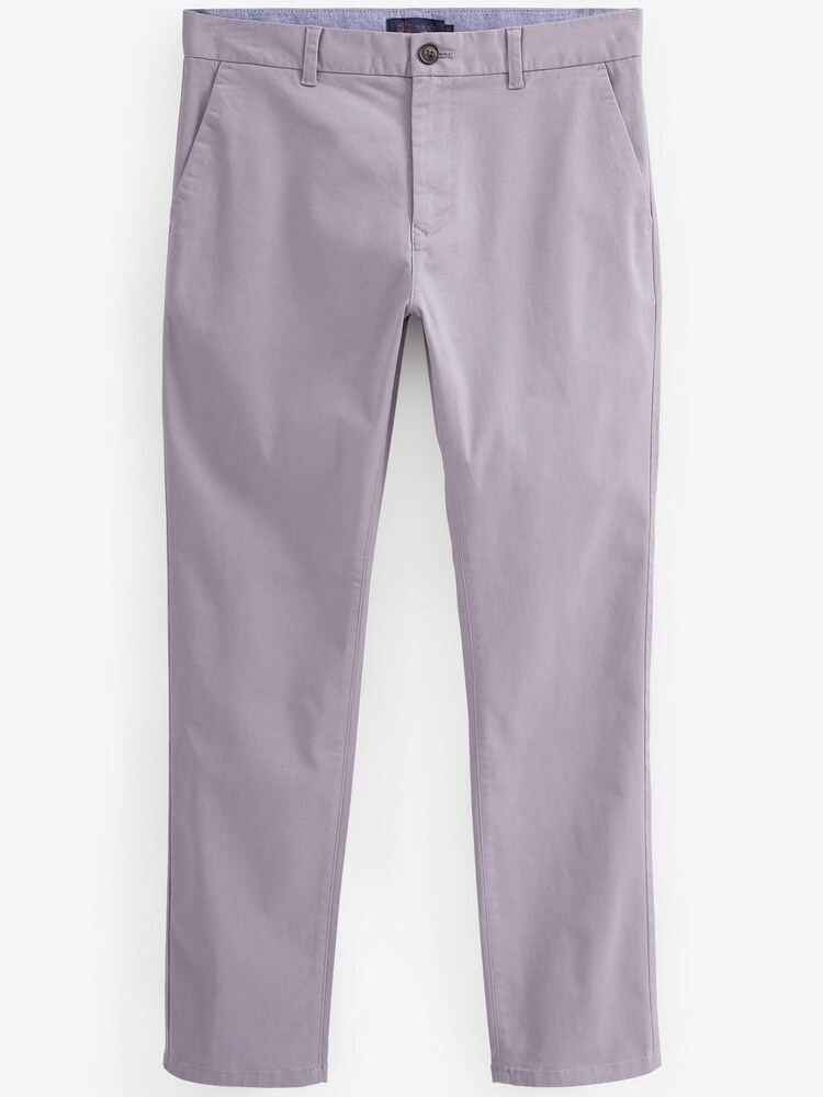 Violet lilas - mince - Pantalon chino stretch coupe slim - Image 7 of 8