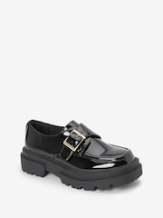 Black Chunky Monk Strap Shoes - Image 3 of 12
