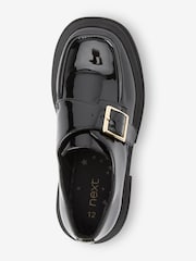 Black Chunky Monk Strap Shoes - Image 4 of 12