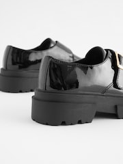 Black Chunky Monk Strap Shoes - Image 7 of 12