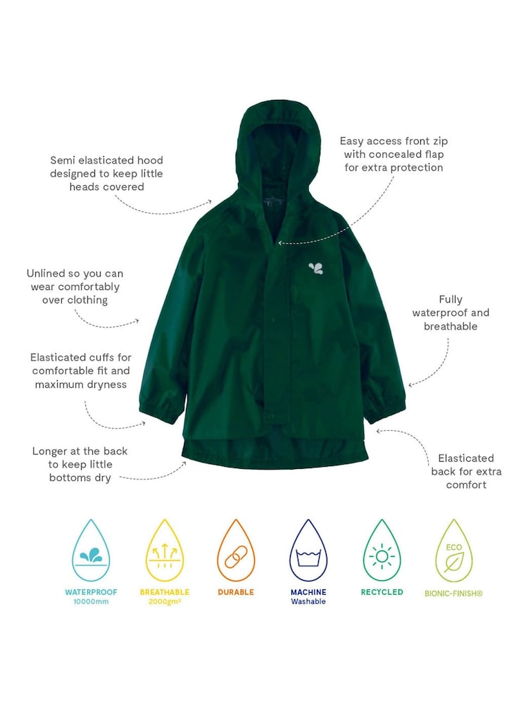Muddy Puddles Green Originals Waterproof Jacket - Image 4 of 4