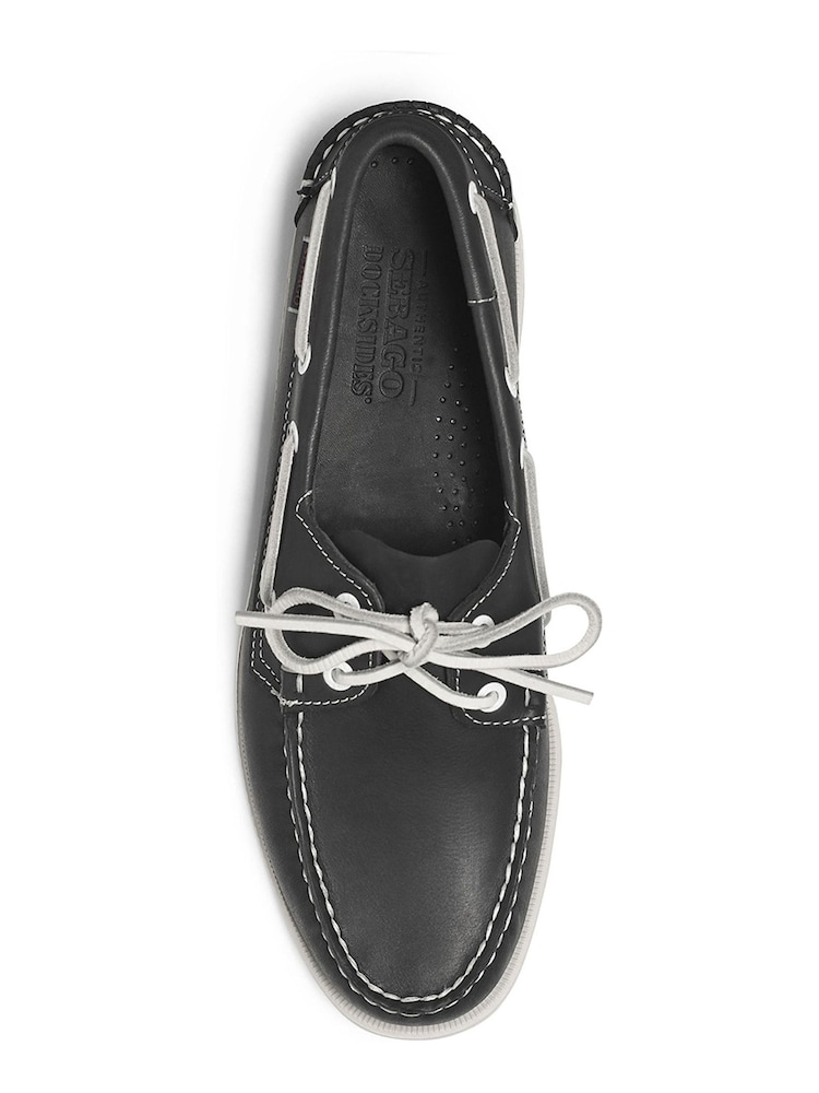 Sebago Blue Docksides Portland Leather Boat Shoes - Image 3 of 3