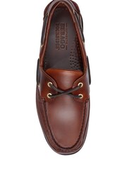 Sebago Brown Schooner Waxed Leather Boat Shoes - Image 3 of 3