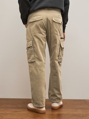 Stone Relaxed Fit Belted Tech Cargo Trousers - Image 2 of 8