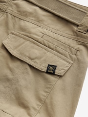 Stone Relaxed Fit Belted Tech Cargo Trousers - Image 7 of 8