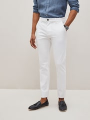 Blanco - Corte slim - Chinos elásticos - Imagen 1 de 7