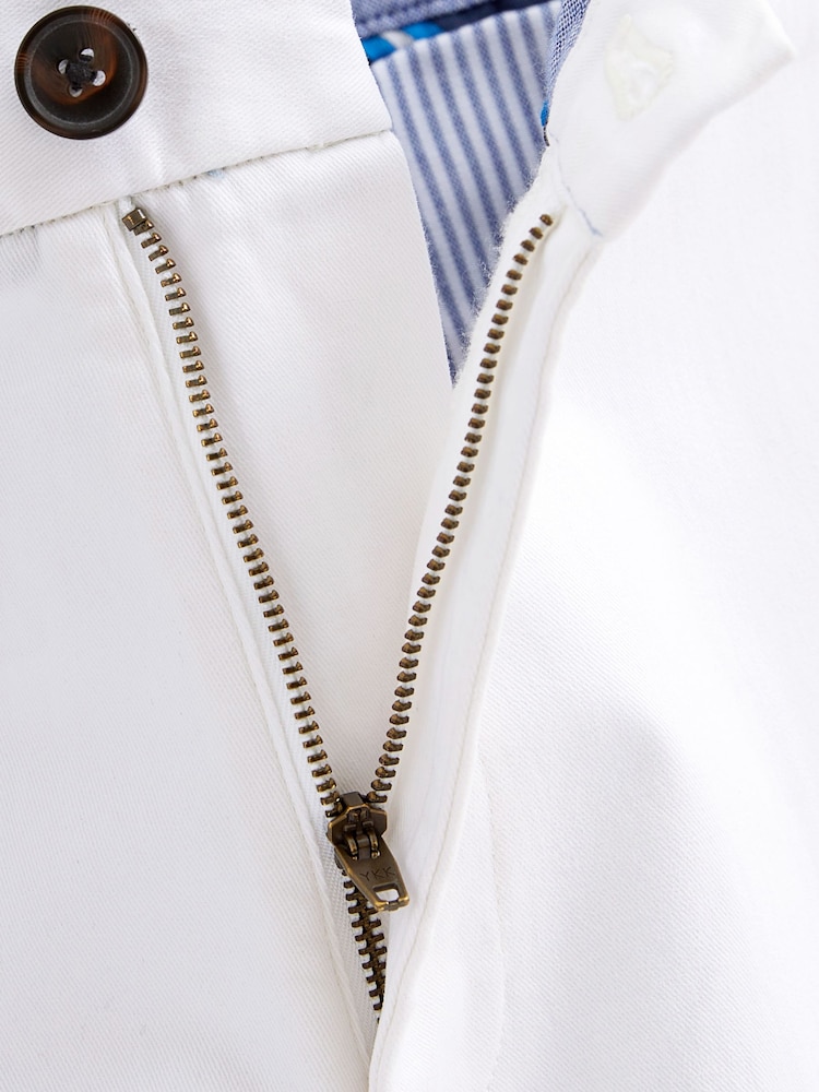 White Slim Fit Stretch Chinos Trousers - Image 6 of 7