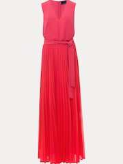 Phase Eight Red Piper Ombre Pleated Dress - Image 5 of 5