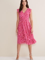 Phase Eight Pink Breesha Printe Dress - Image 1 of 6