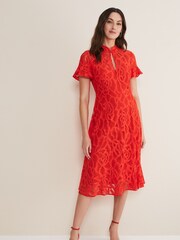 Phase Eight Red Lulu Lace Dress - Image 1 of 8