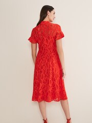 Phase Eight Red Lulu Lace Dress - Image 2 of 8