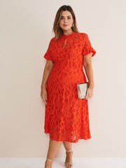 Phase Eight Red Lulu Lace Dress - Image 5 of 8