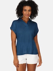 Regatta Blue Lupine Collard T-Shirt - Image 3 of 9
