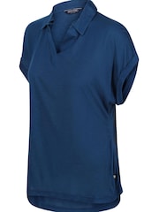 Regatta Blue Lupine Collard T-Shirt - Image 8 of 9