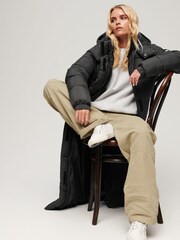 Superdry Black Ripstop Longline Puffer Jacket - Image 3 of 7