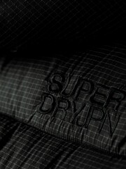 Superdry Black Ripstop Longline Puffer Jacket - Image 7 of 7
