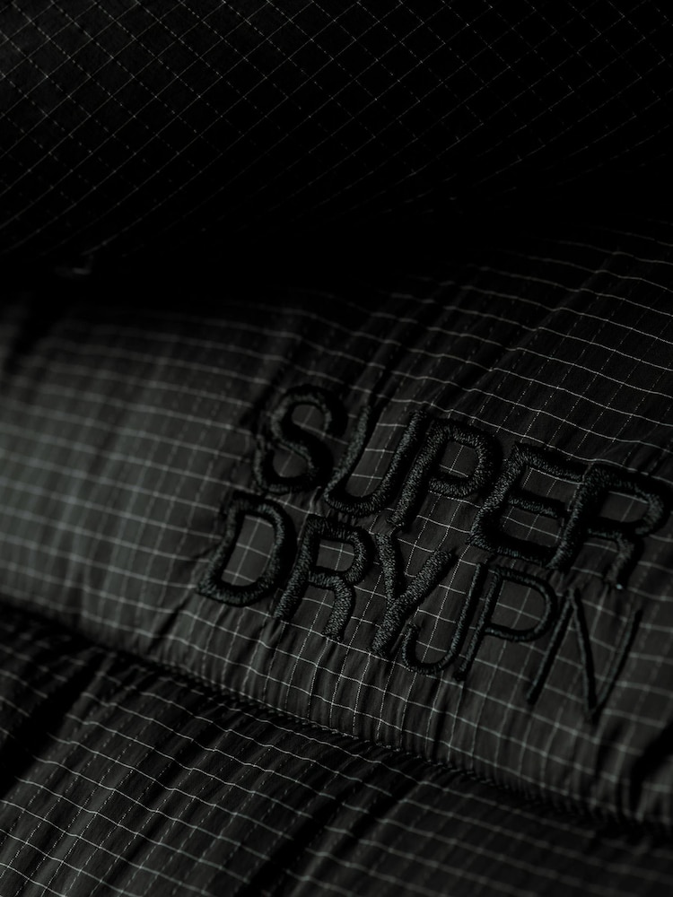 Superdry Black Ripstop Longline Puffer Jacket - Image 7 of 7