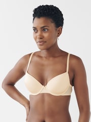 Черный/Телесный/Белый - Microfibre Smoothing T-Shirt Bras 3 Pack A-E - Image 1 of 9