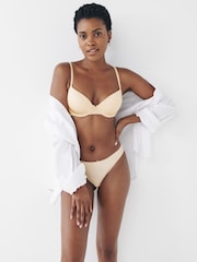 Черный/Телесный/Белый - Microfibre Smoothing T-Shirt Bras 3 Pack A-E - Image 3 of 9