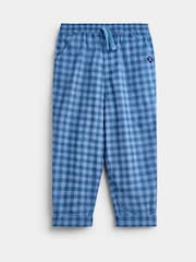 JoJo Maman Bébé Blue Gingham Relaxed Pull-Up Cord Trousers - Image 1 of 3