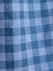 JoJo Maman Bébé Blue Gingham Relaxed Pull-Up Cord Trousers - Image 3 of 3