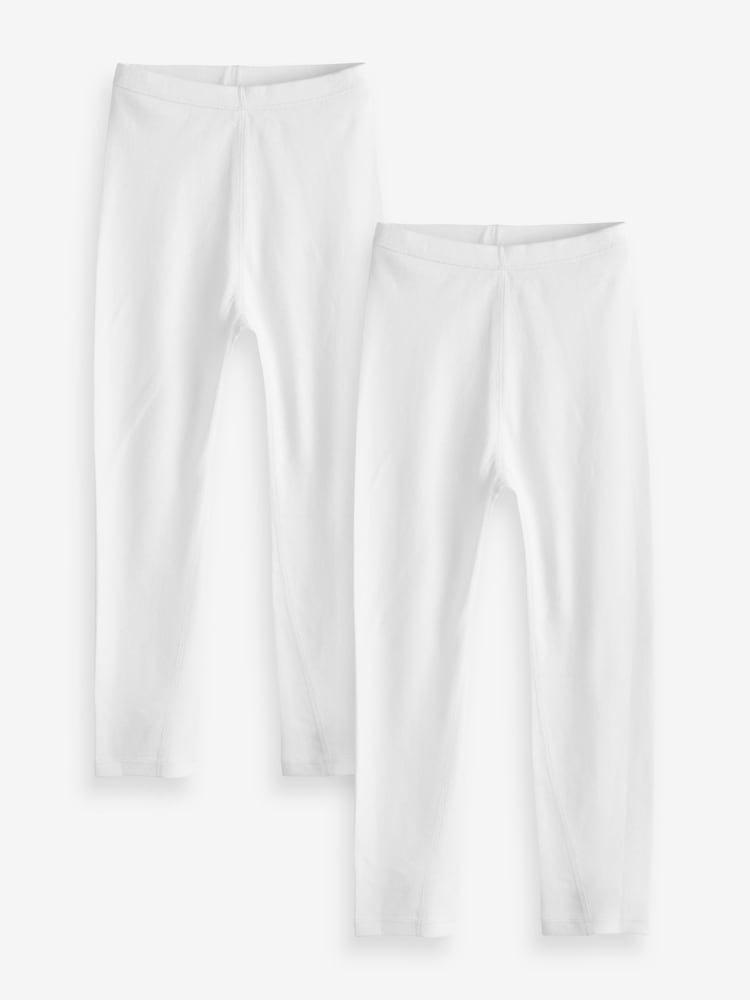 Weiß - 2 hautfreundliche Leggings (9 Monate-12 Jahre) - Bild 1 von 5