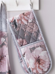 Catherine Lansfield Grey Dramatic Floral Double Oven Glove - Image 1 of 3
