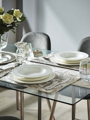 Catherine Lansfield Set of 2 Natural Crushed Velvet Placemats - Image 1 of 2