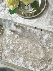 Catherine Lansfield Set of 2 Natural Crushed Velvet Placemats - Image 2 of 2