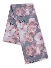 Catherine Lansfield Grey Dramatic Floral 100% Cotton Table Runner - Image 3 of 3