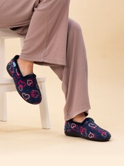 Lunar Blue Heart Full Slippers - Image 1 of 5