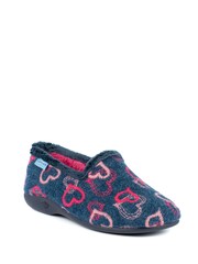 Lunar Blue Heart Full Slippers - Image 3 of 5