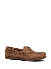 Sebago Brown Schooner Vintage Leather Boat Shoes - Image 1 of 3