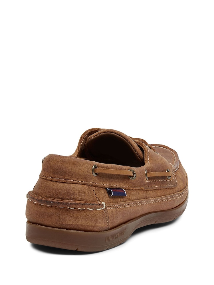 Sebago Brown Schooner Vintage Leather Boat Shoes - Image 2 of 3