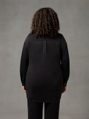 Live Unlimited Black Modal Jersey Longline Polo Shirt - Image 2 of 5