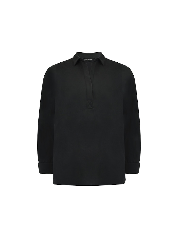 Live Unlimited Black Modal Jersey Longline Polo Shirt - Image 5 of 5