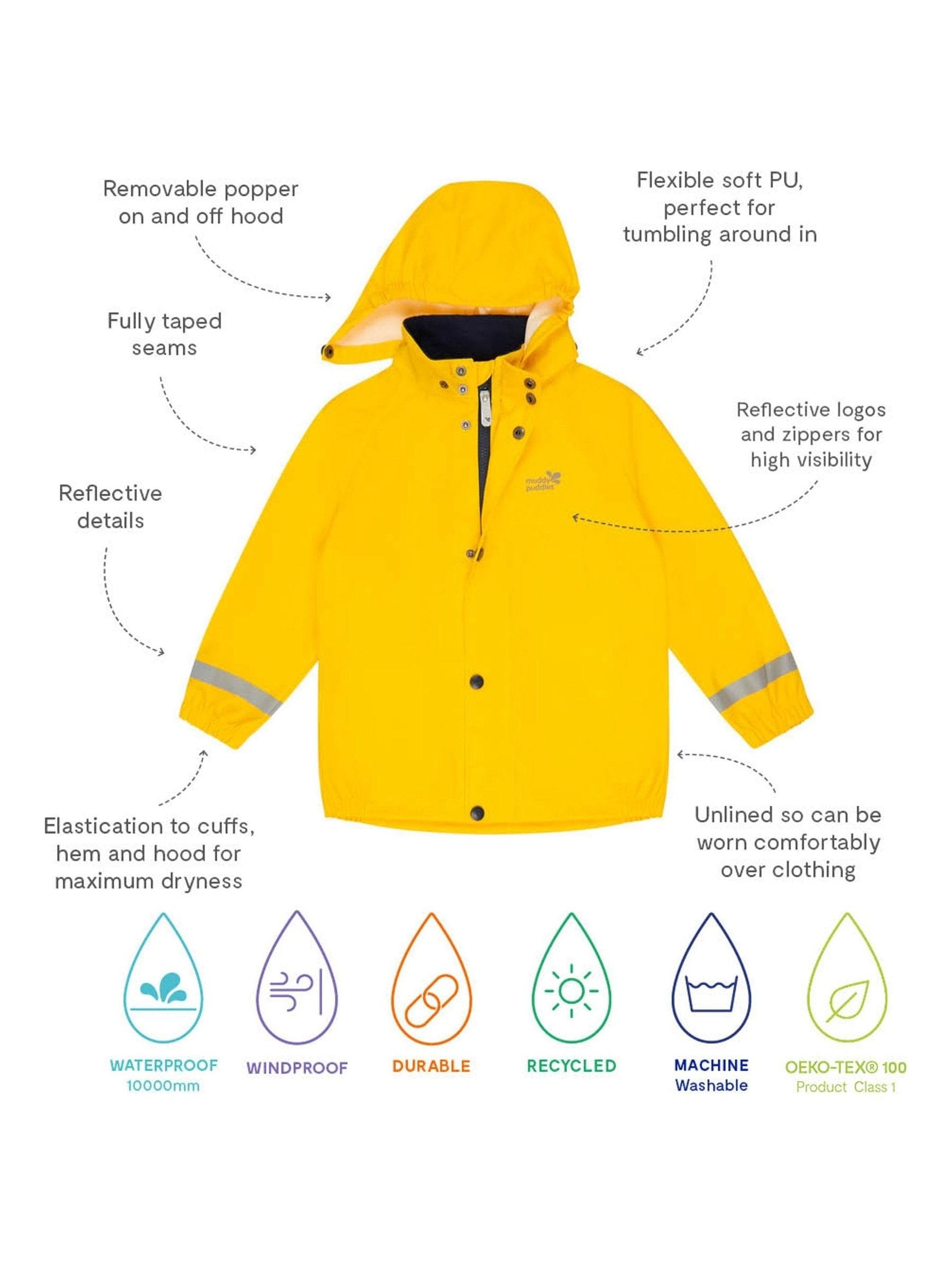 Childrens yellow waterproof jacket sales