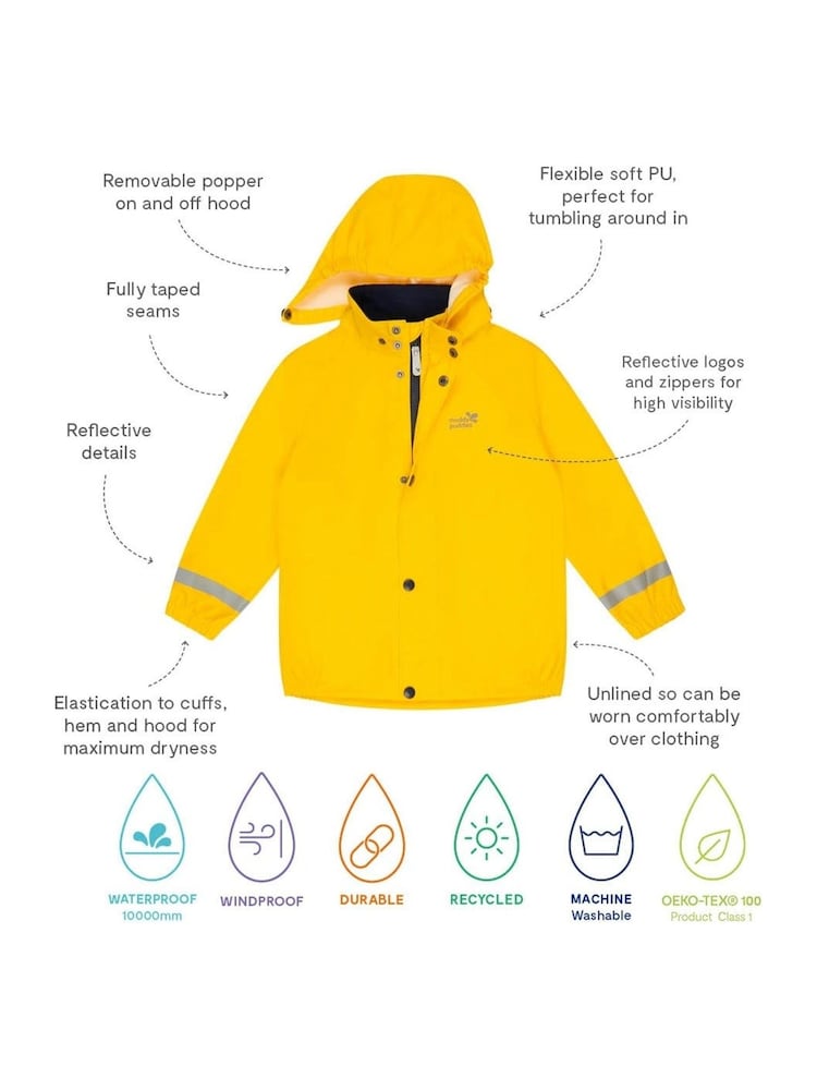 Muddy Puddles Yellow Rainy Day Waterproof Jacket - Image 5 of 5 Muddy Puddles Yellow Rainy Day Waterproof Jacket - Image 5 of 5
