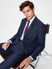 Selected Homme Blue State Flex Slim Suit Jacket - Image 4 of 7