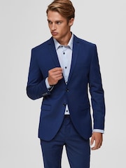 Синий блейзер узкого кроя Selected Homme Bill - Image 1 of 7