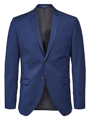 Синий блейзер узкого кроя Selected Homme Bill - Image 6 of 7